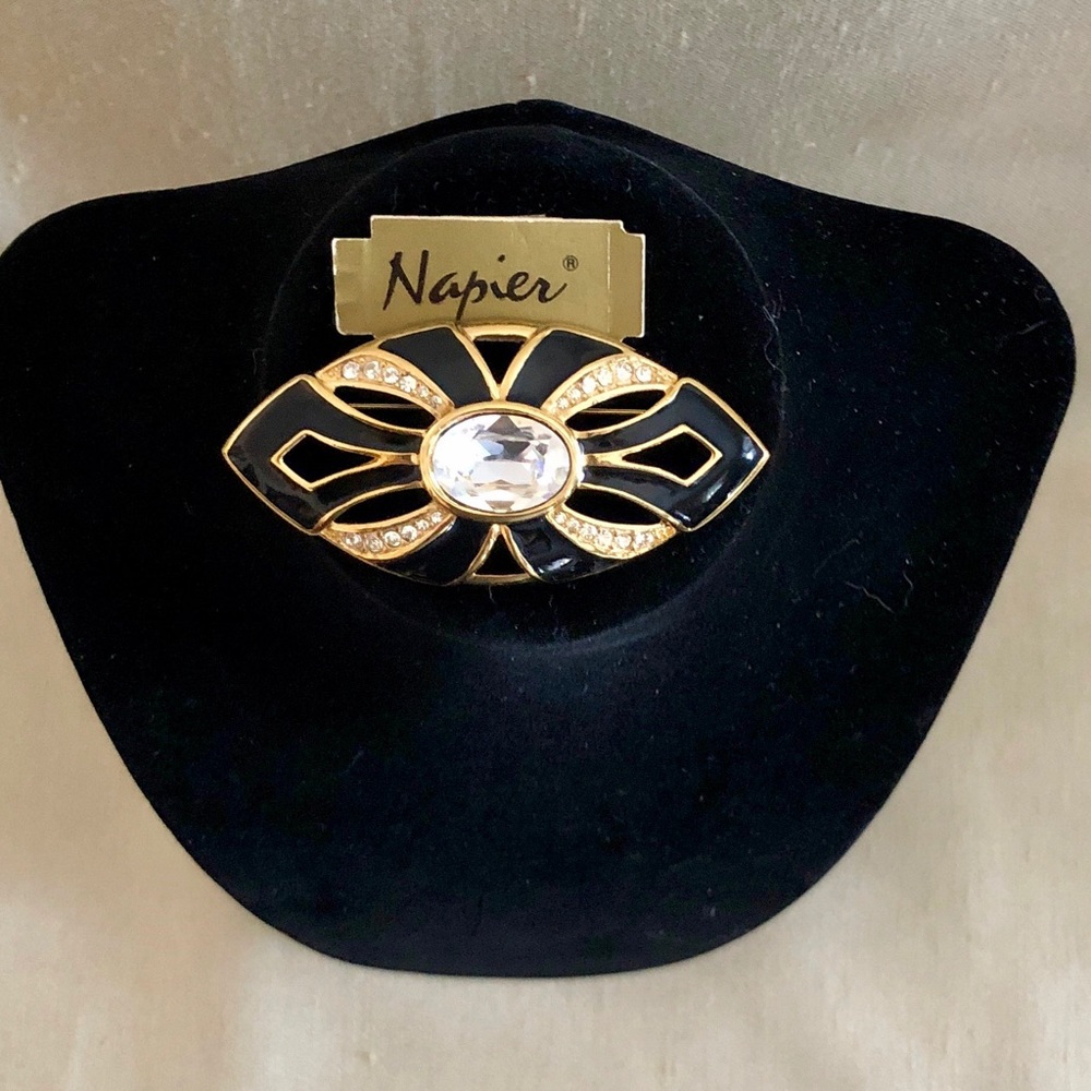 Napier black lacquer pin
